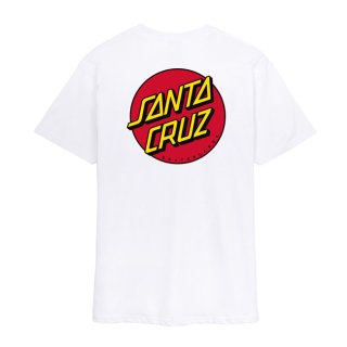 Santa Cruz Dot Chest Logo T-Shirt weiß